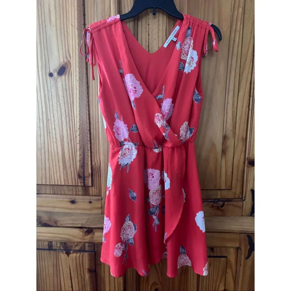 Collective Concepts Faux Wrap Lined Dress